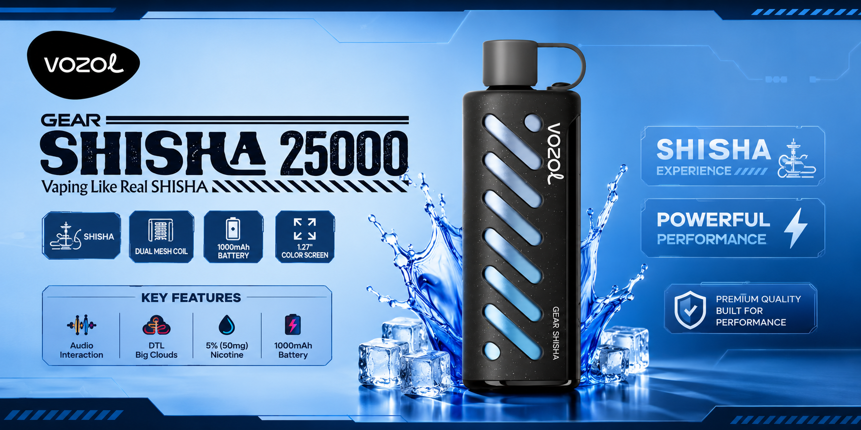 VOZOL Gear Shisha 25000 Puffs